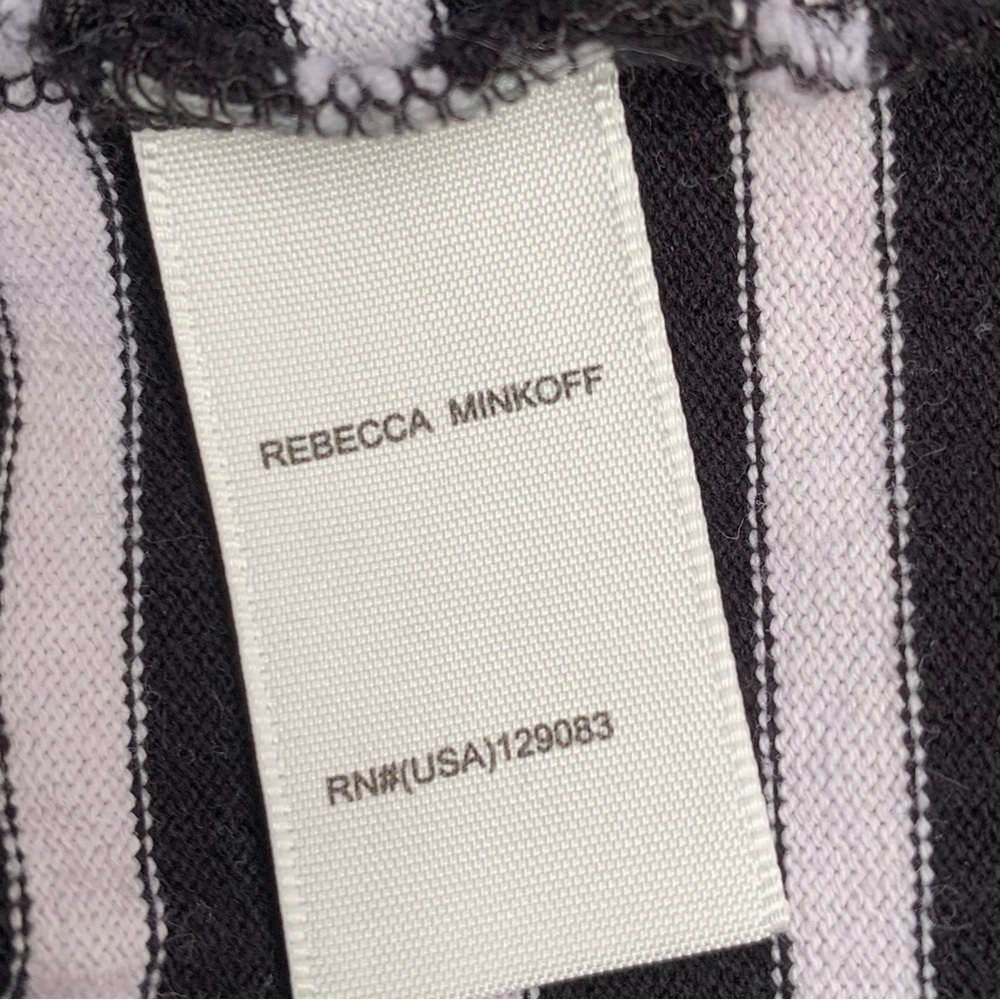 Rebecca Minkoff Top Tee Womens S Talia Breton Striped Puff Sleeve Cotton Preppy - Picture 13 of 16